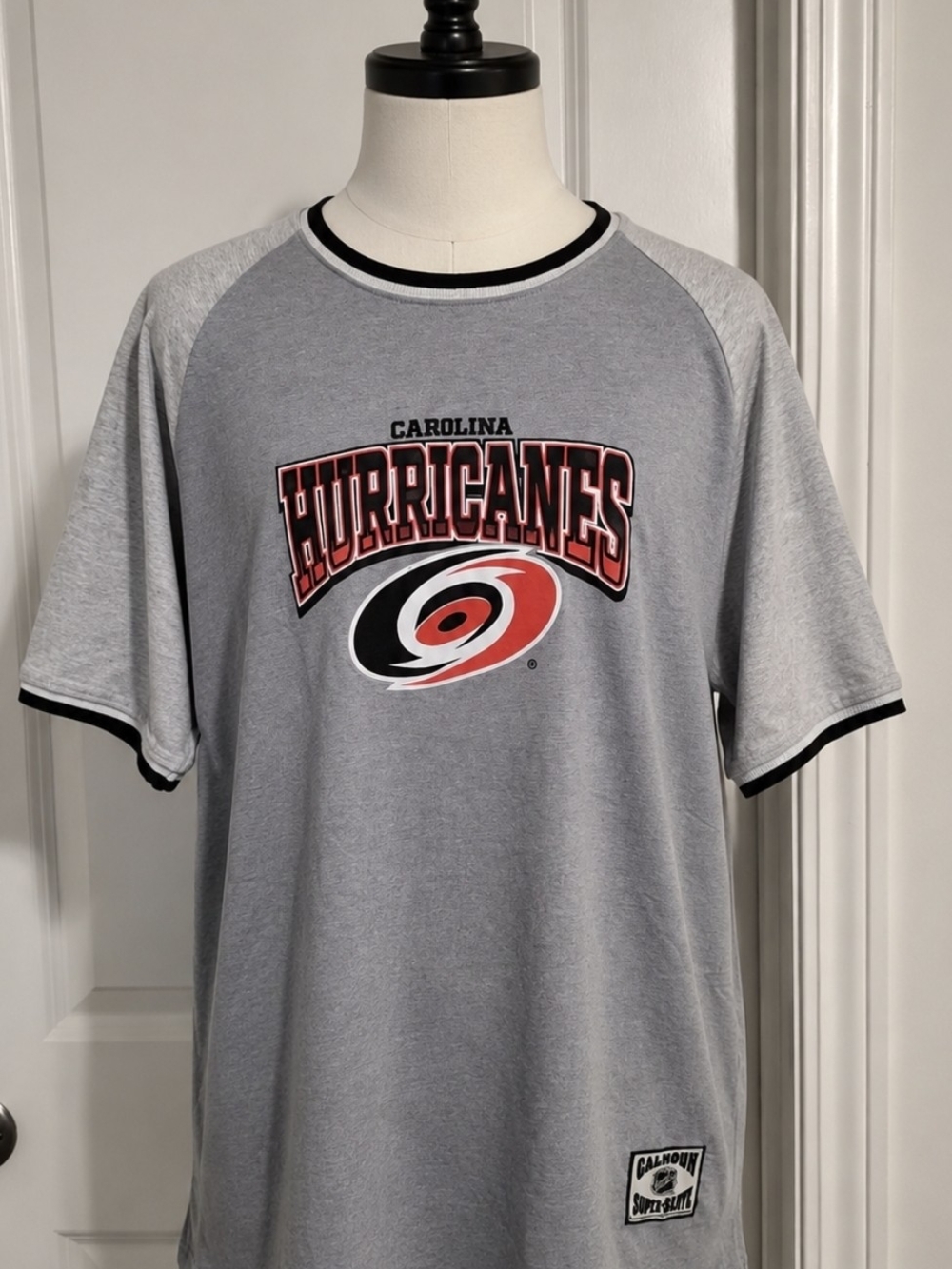 Carolina Hurricanes NHL Gray Raglan T-Shirt by Calhoun Sportswear